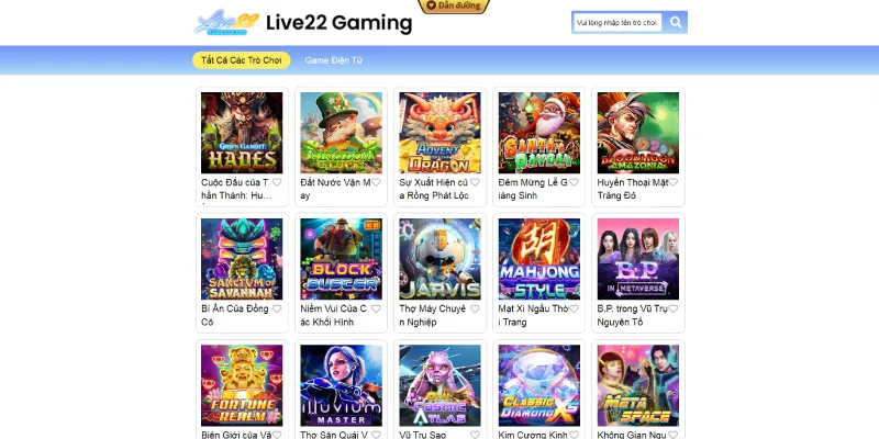sảnh Live22 Nổ Hũ Hello88